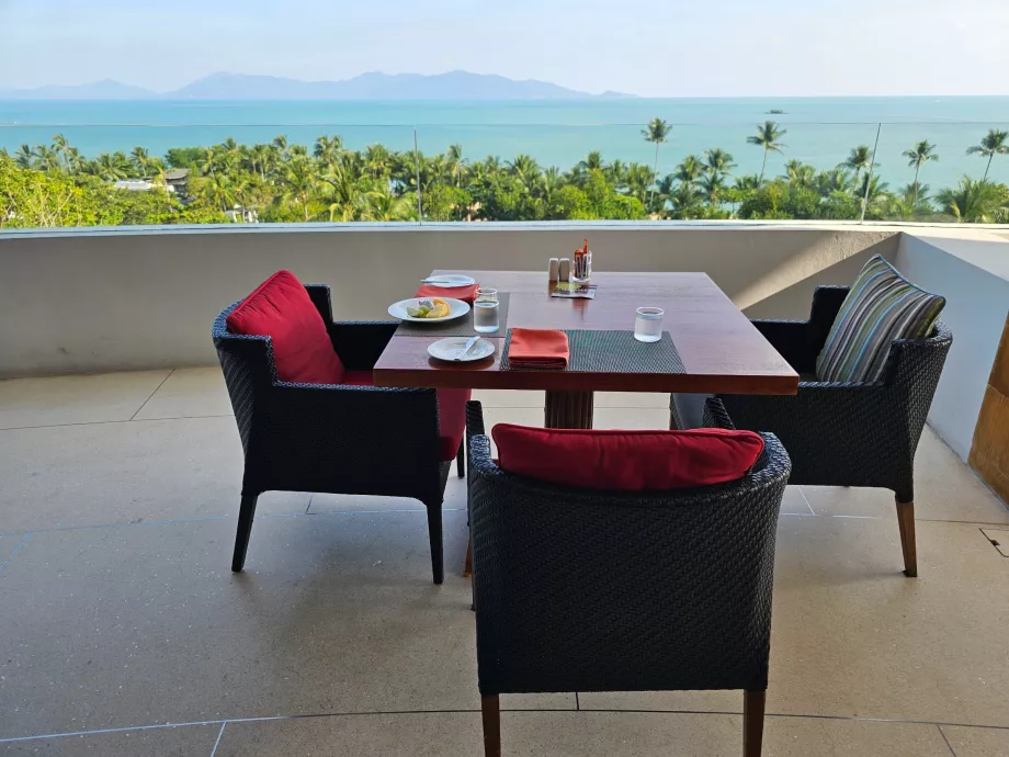 Desayuno - terraza con vistas