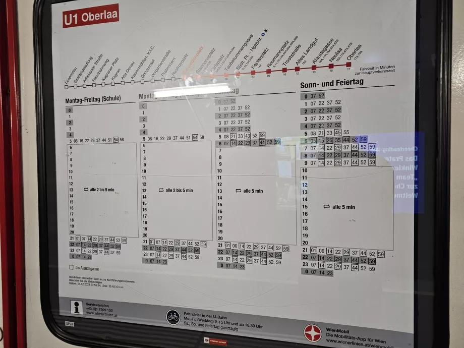 Horarios de metro