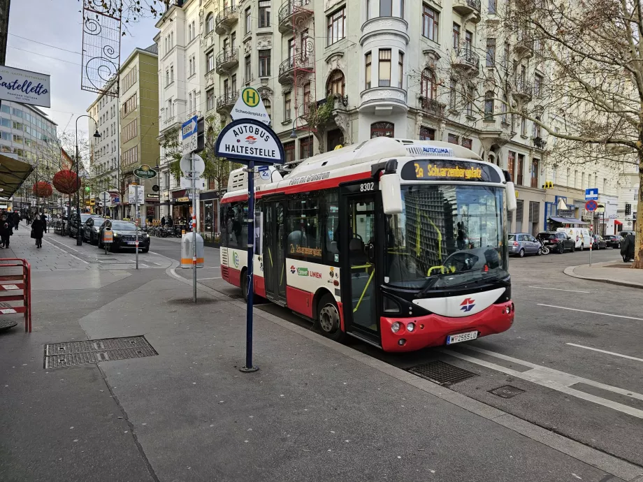 Parada de autobús en Viena