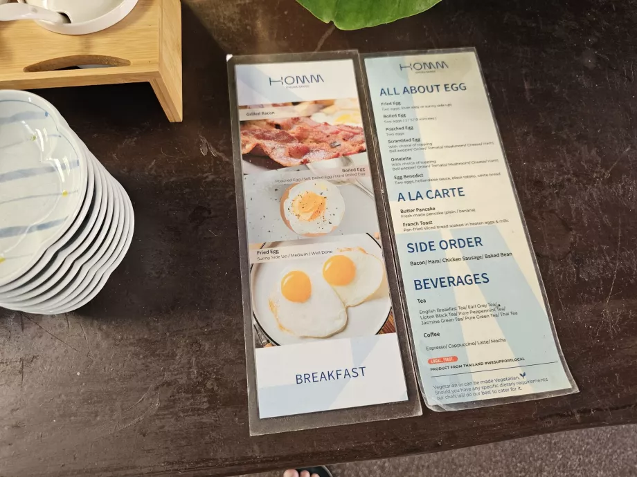 Desayuno - estación de huevos