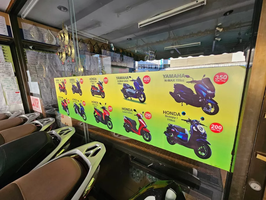 Alquiler de scooters - precios