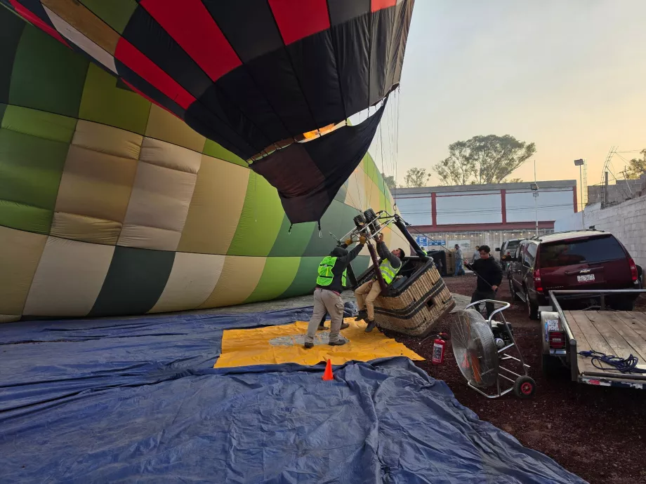 Preparación del globo