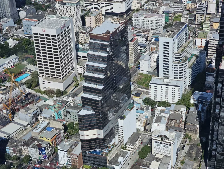 Vista del hotel desde el mirador King Power Mahanakhon