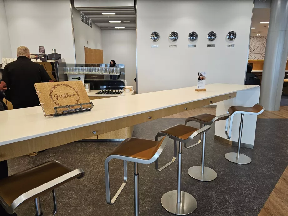 Asientos en la sala de negocios