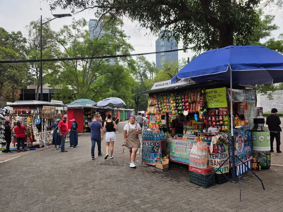 Bosque de Chapultepec, puestos