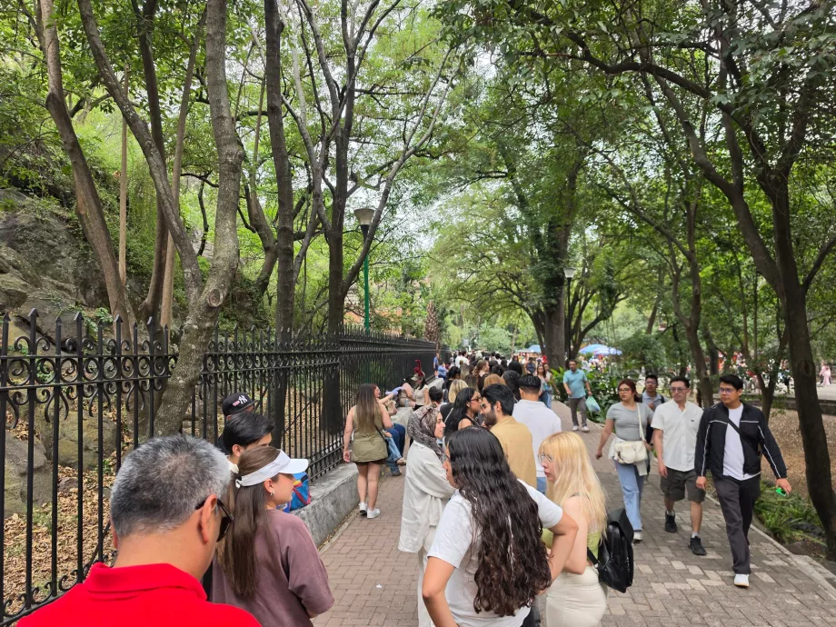 Castillo de Chapultepec, cola para entrar