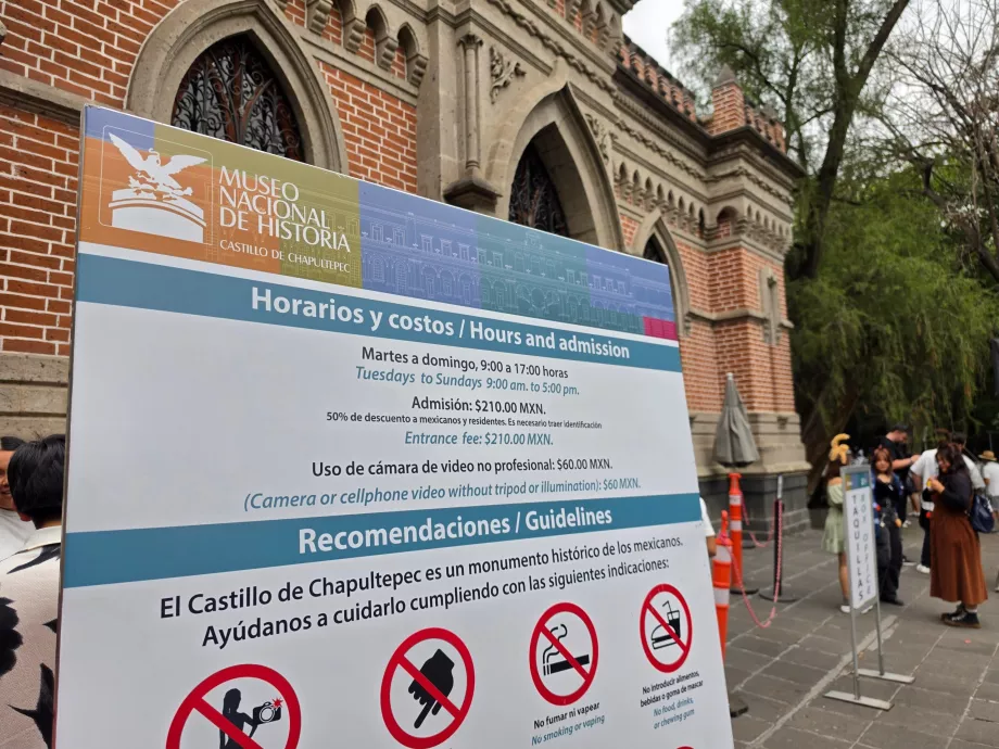 Castillo de Chapultepec, horarios y precios