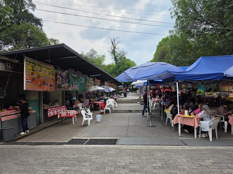 Bosque de Chapultepec, puestos de comida