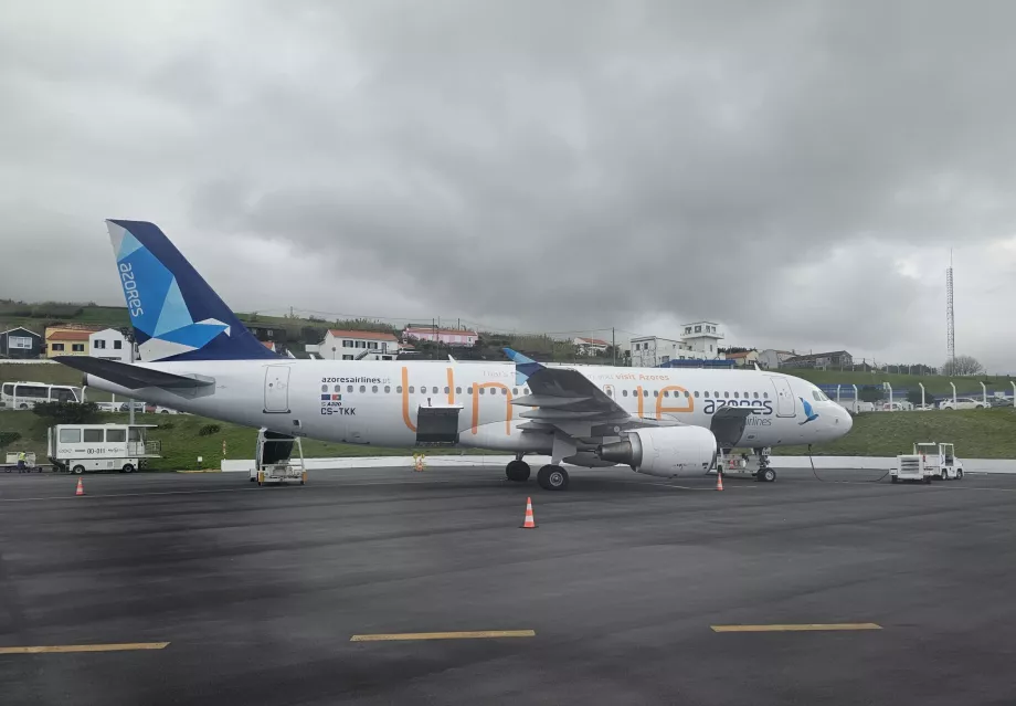 Azores Airlines, Airbus A320 con la inscripción "Único".