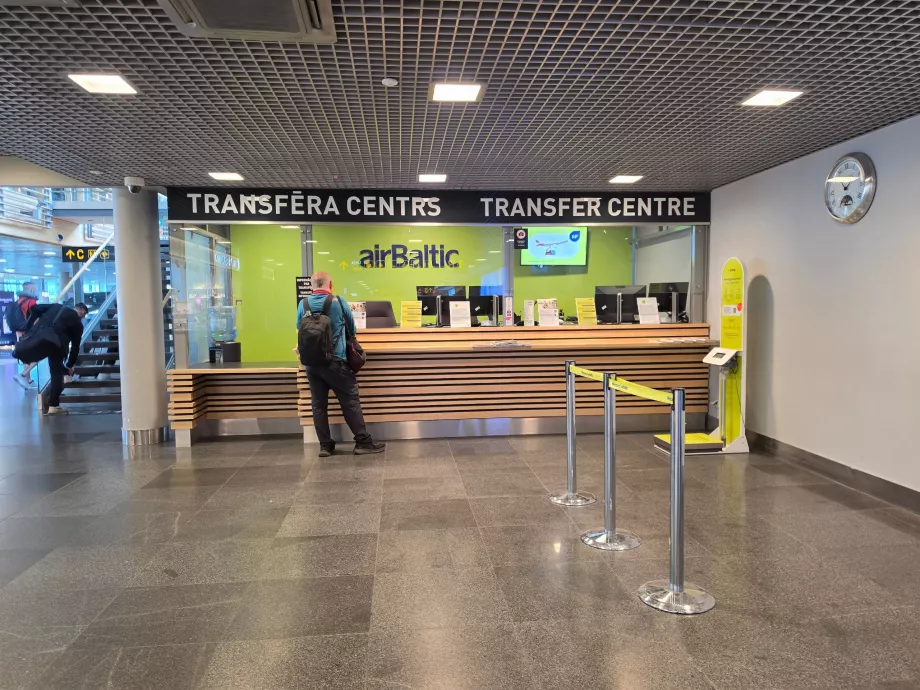 Mostrador de traslados de AirBaltic