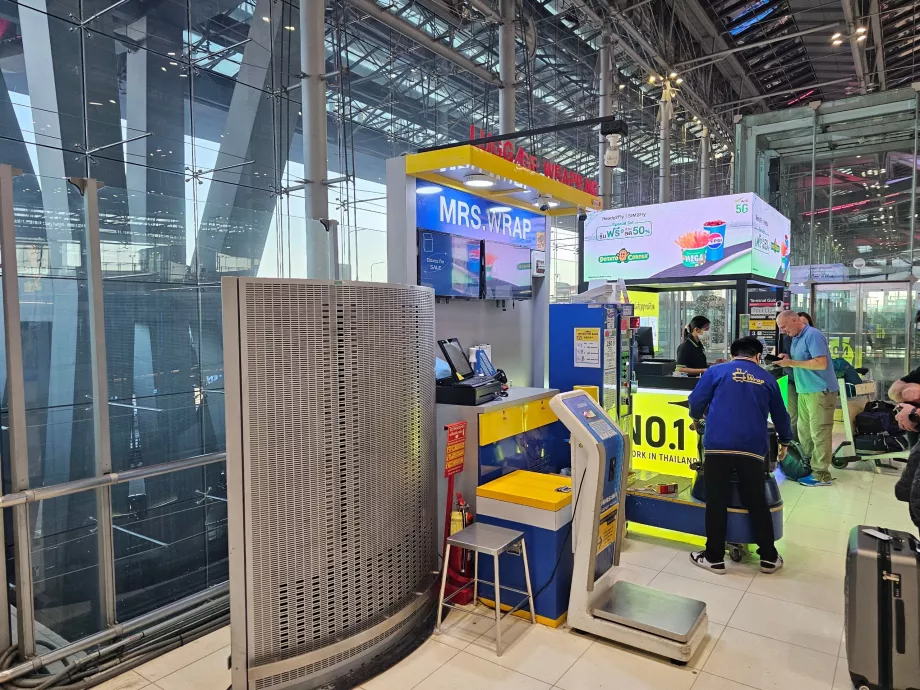 Servicio de envoltura de equipajes