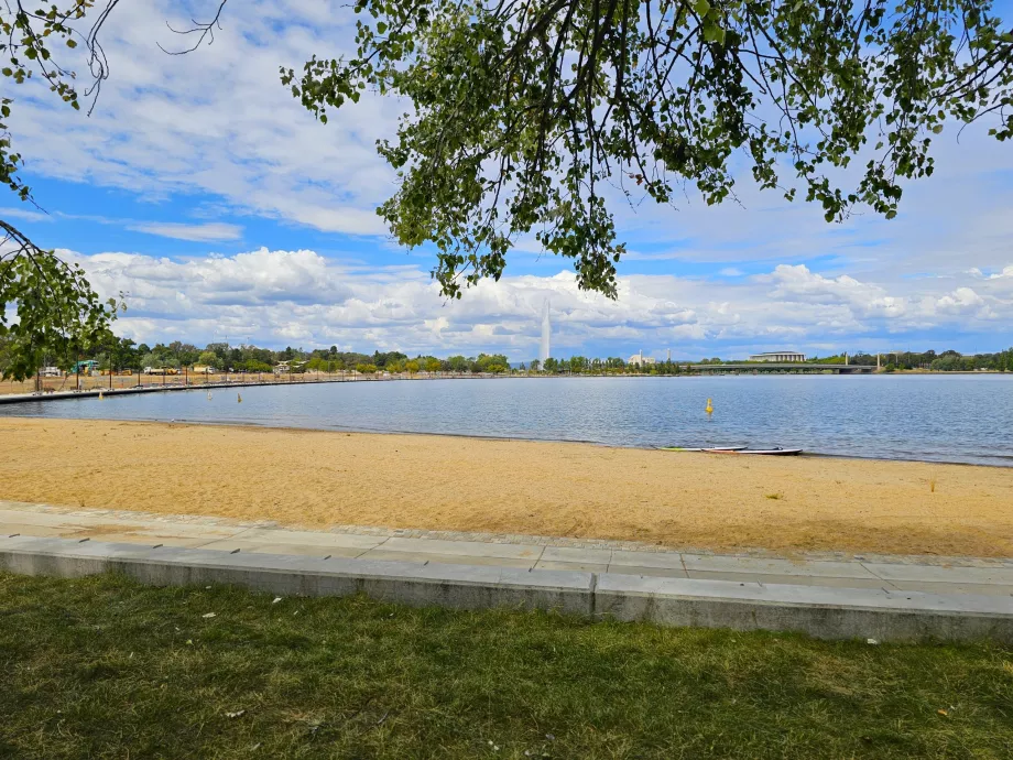 Playa junto al lago