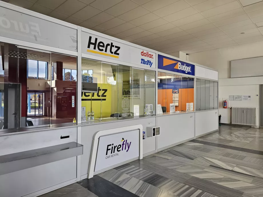 Mostradores de alquiler de coches