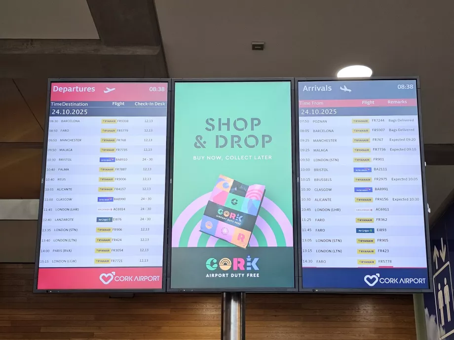 Llegadas y salidas - tablones