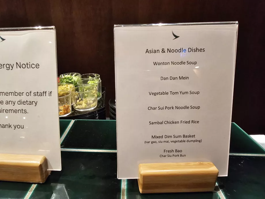 Bar de fideos - menú