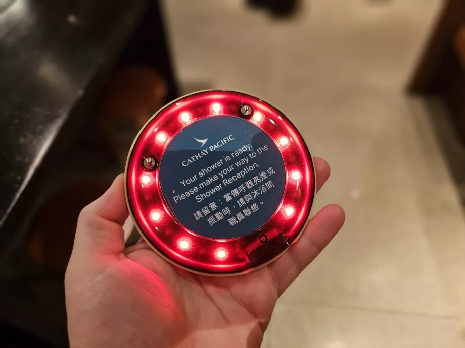 Aviso para liberar la ducha