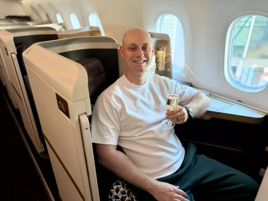 Champán antes del despegue