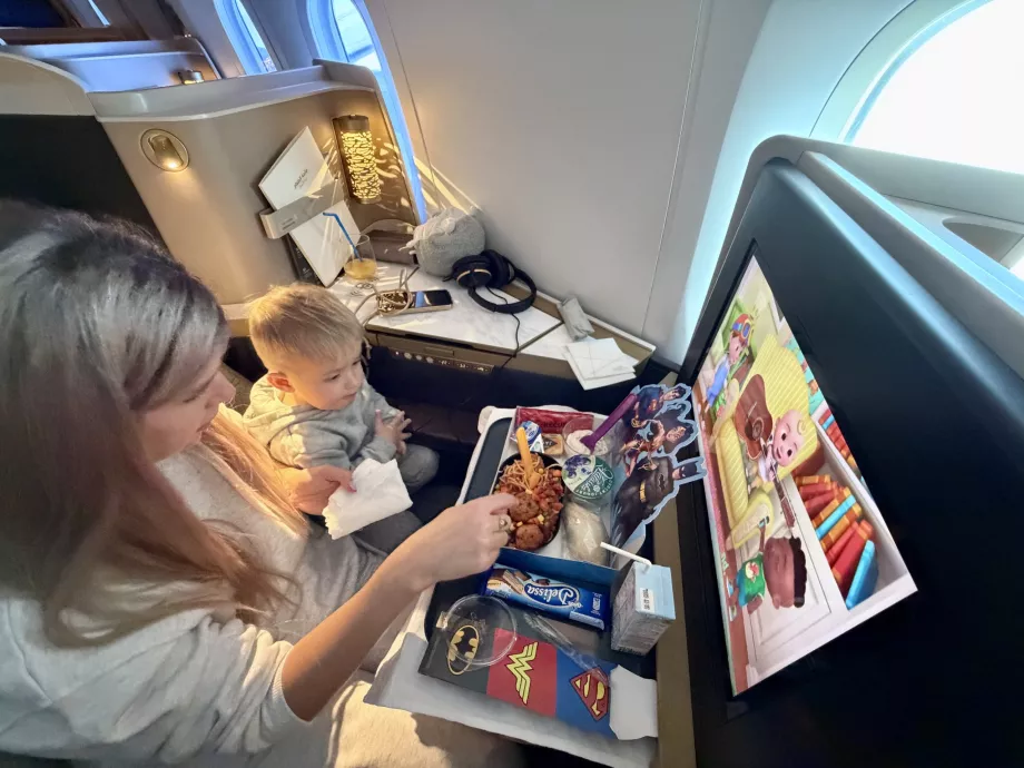 Los asientos son lo suficientemente espaciosos incluso para ellos