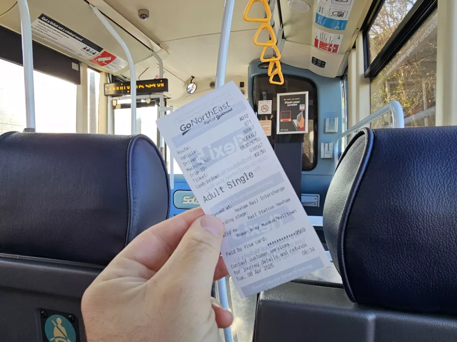 Billete sencillo de autobús