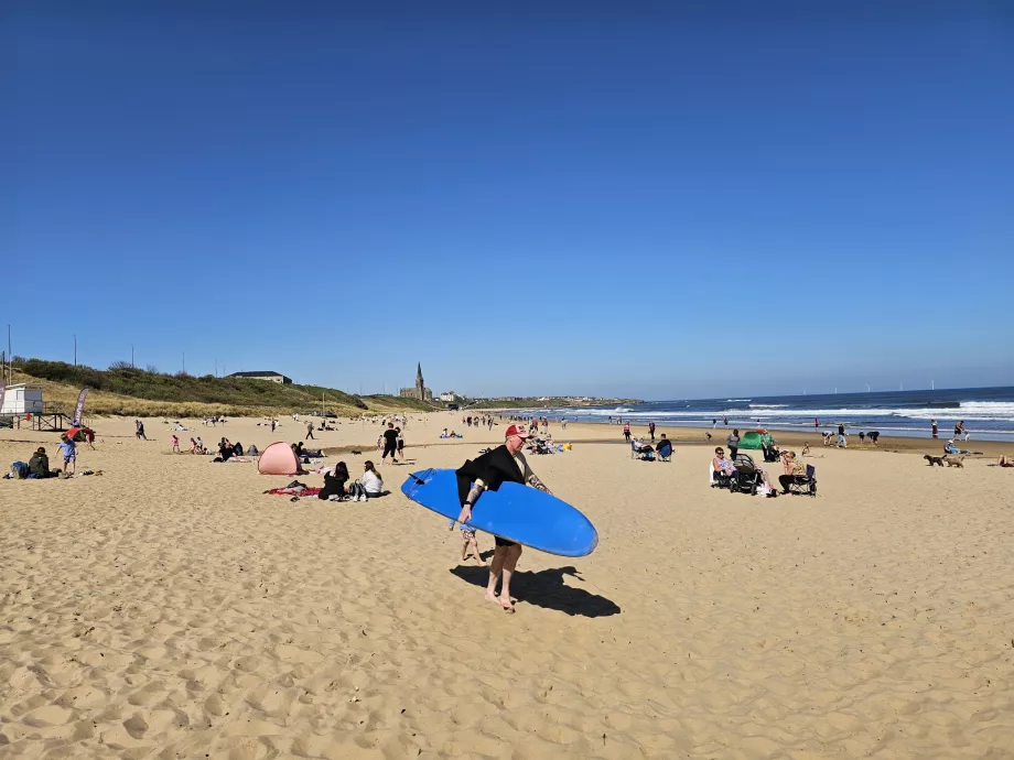 Surf en la playa de Long Sands