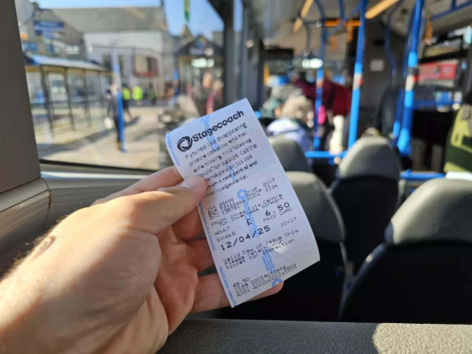 Billete de autobús