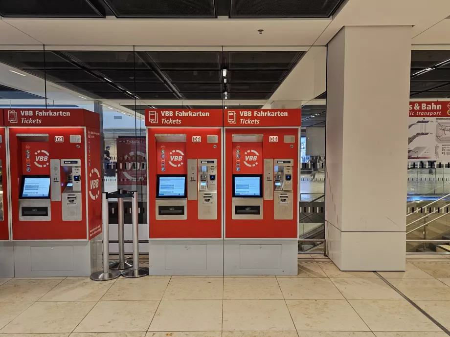 Máquinas expendedoras de billetes de tren