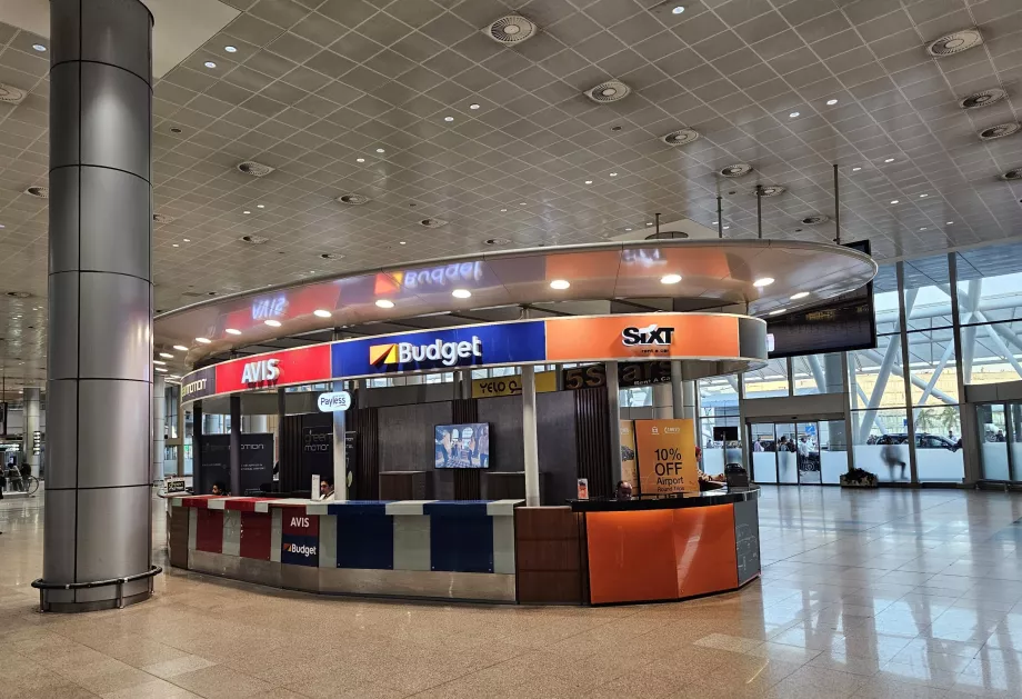 Mostradores de alquiler de coches