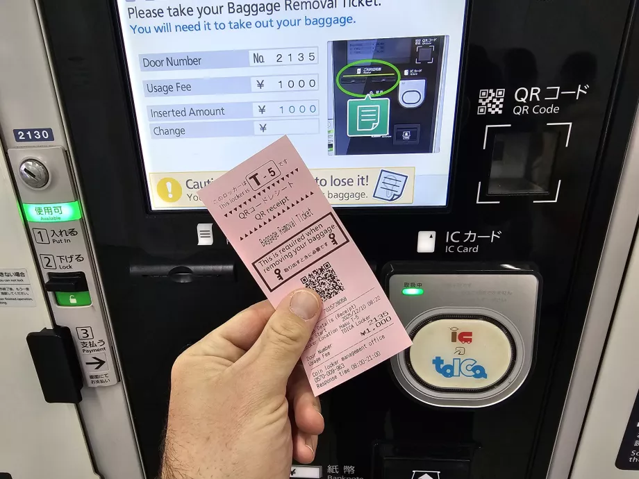 Billete de la consigna de equipajes