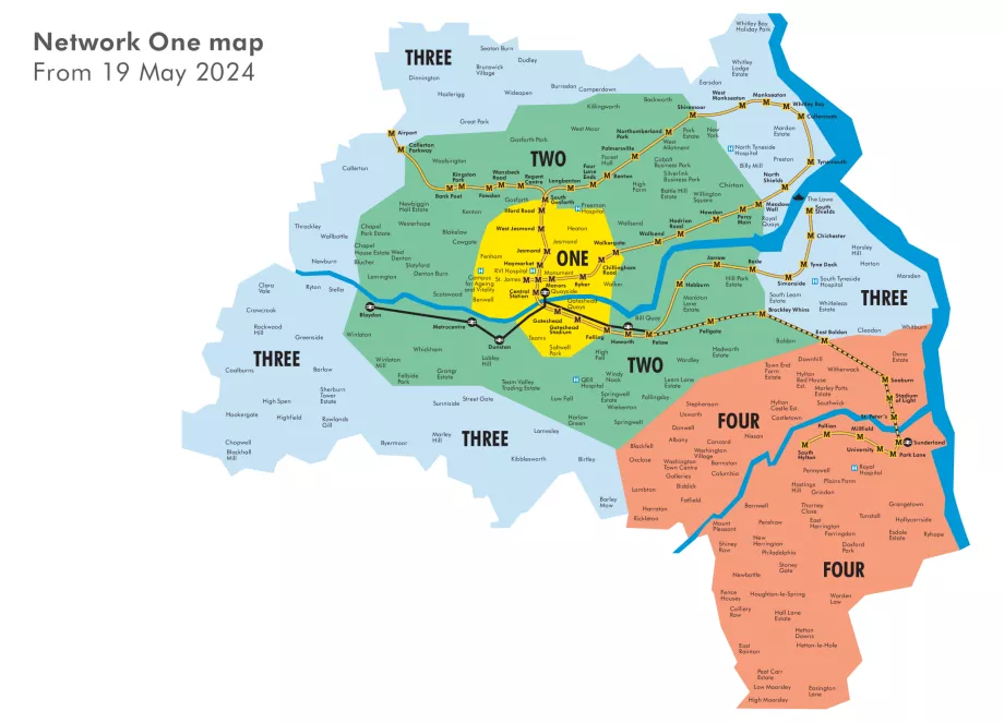 Mapa de entradas de Tyne and Wear