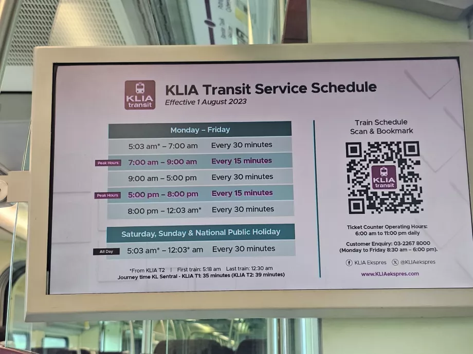 Frecuencia KLIA Transit
