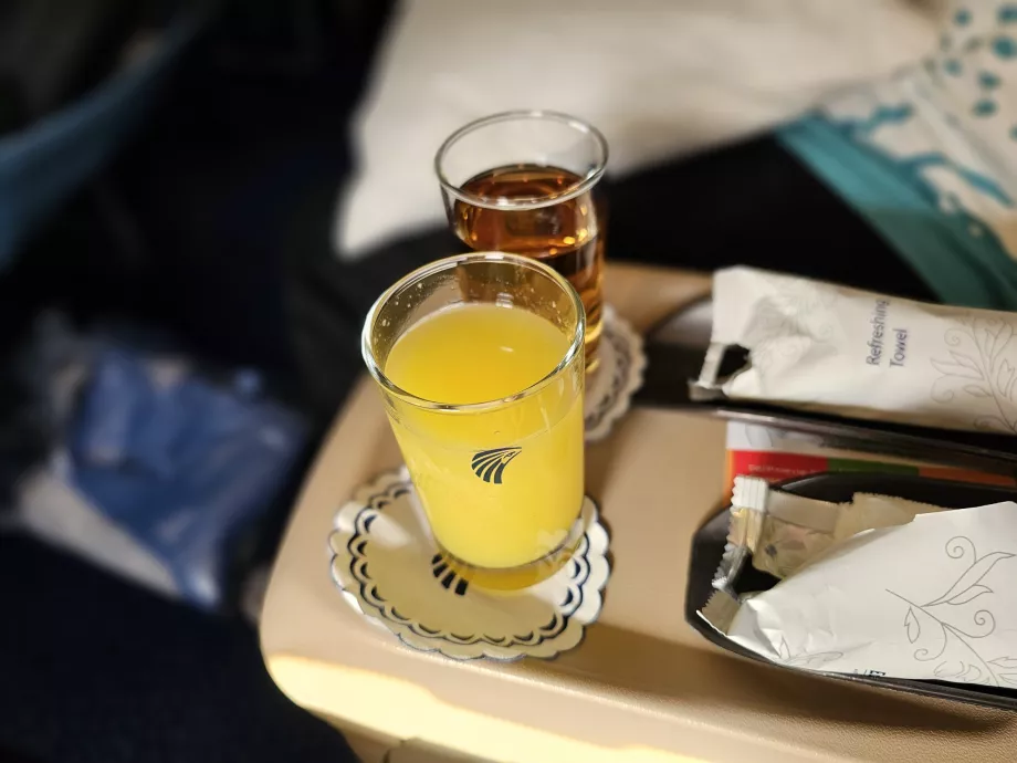 Copa de bienvenida antes de la salida