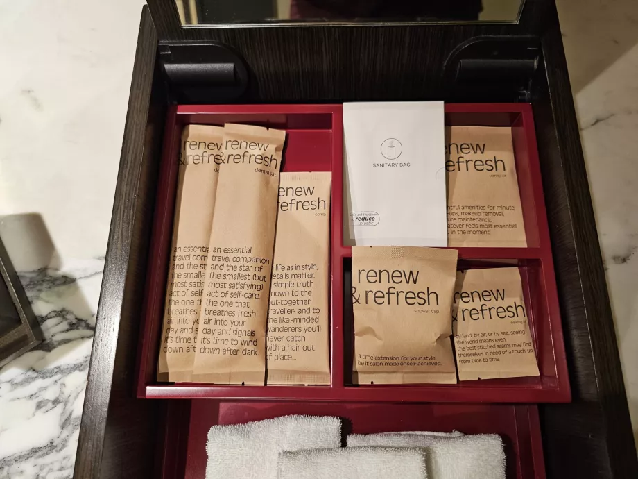 Kit de amenities en el baño