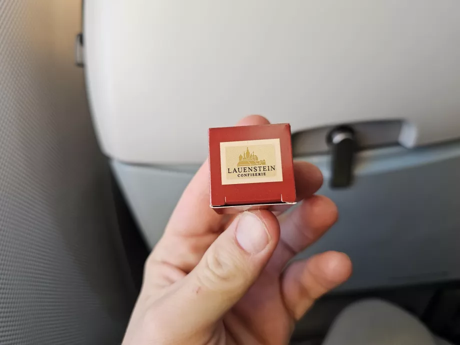 Praliné de chocolate antes del aterrizaje