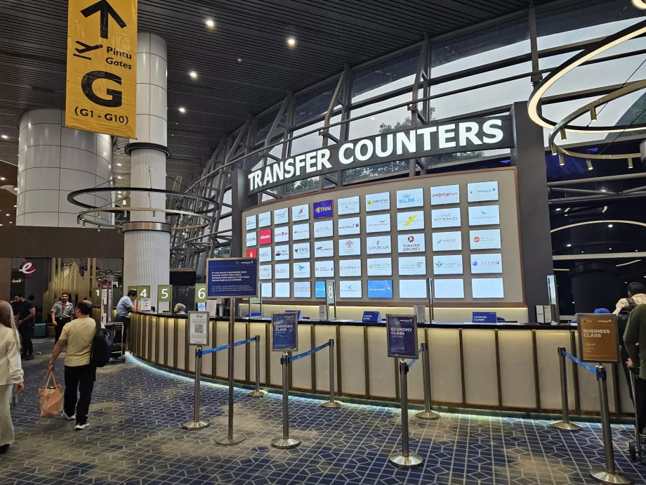 Mostradores de transferencia, Terminal 1