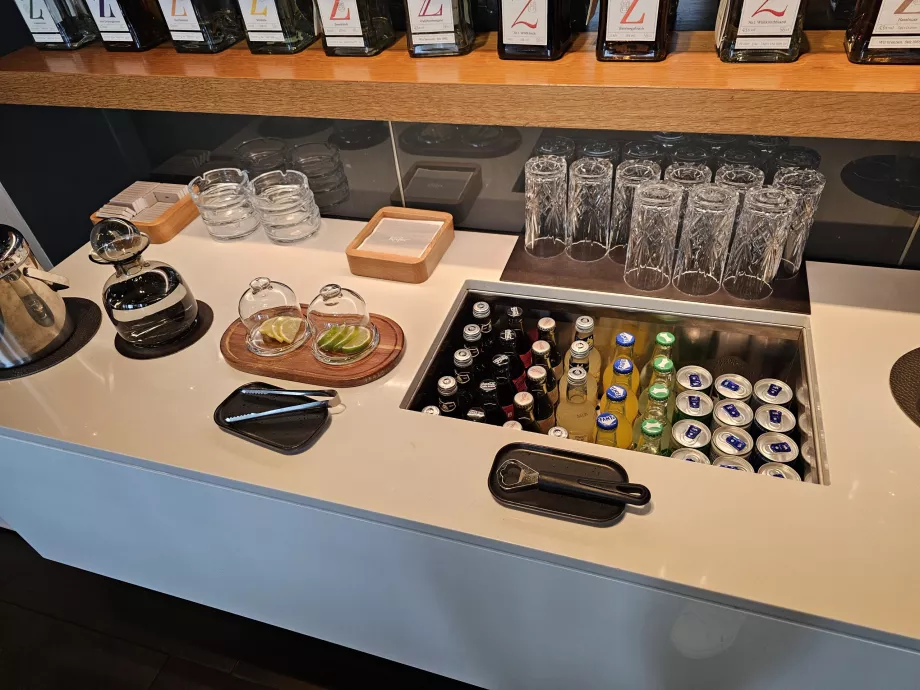 Bebidas en la sala de fumadores