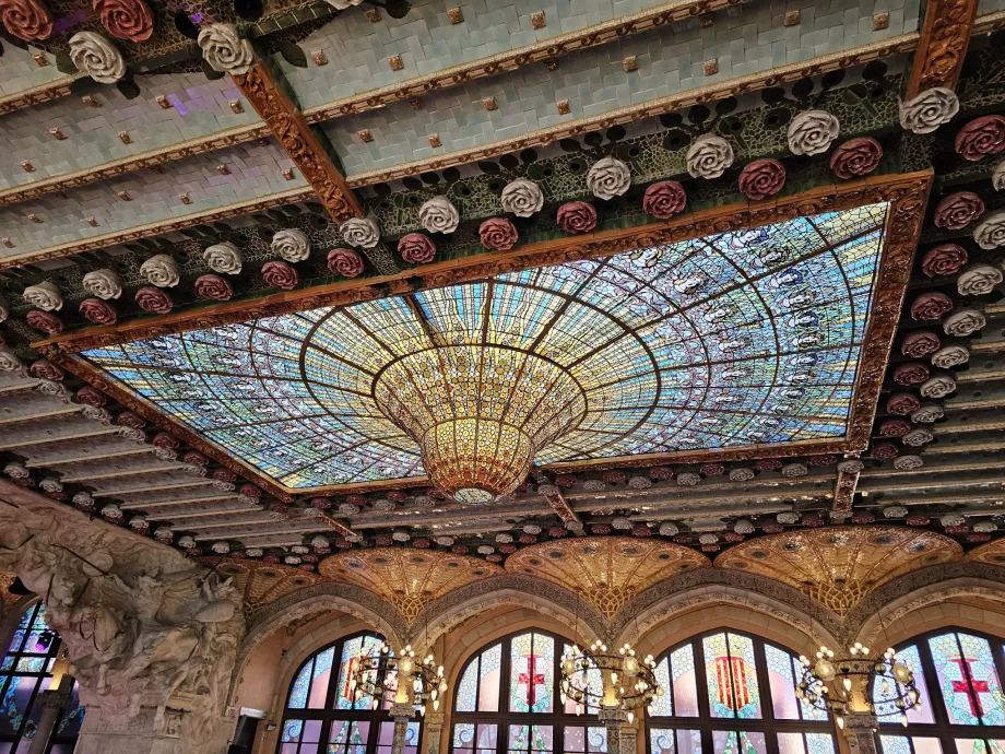 Palau de la Música Catalana, detalle del techo