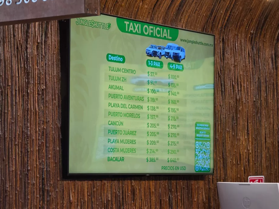 Tarifas oficiales de taxi, 2027