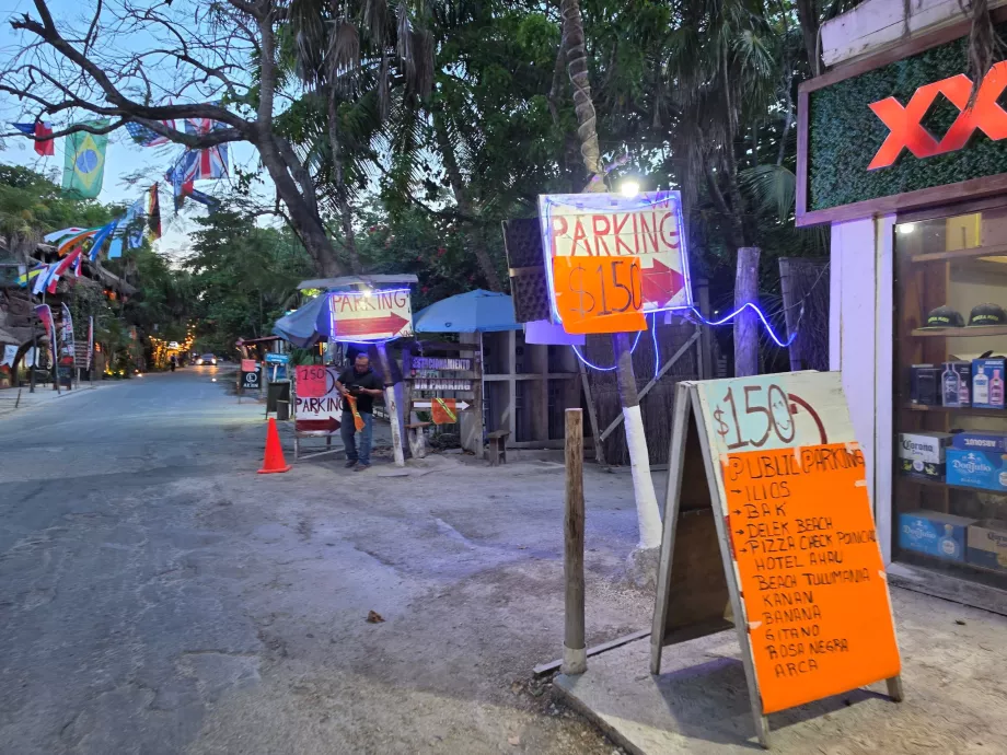 Aparcamiento en Tulum
