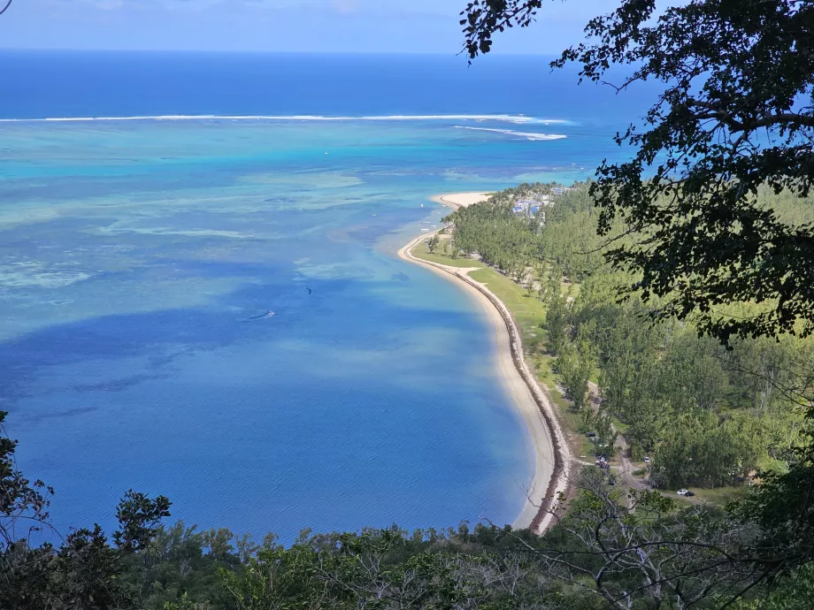 Vista de la laguna Le Morne Kite