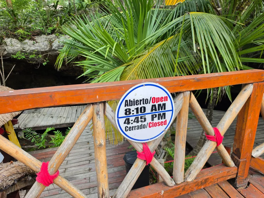 Horario de apertura de Gran Cenote