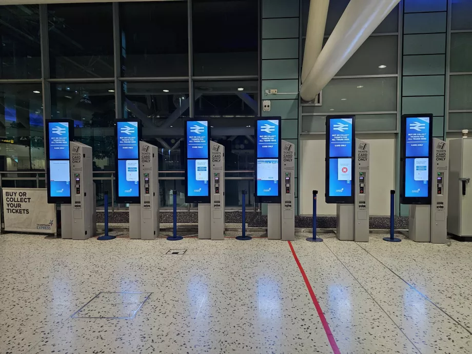 Máquinas expendedoras de billetes de tren