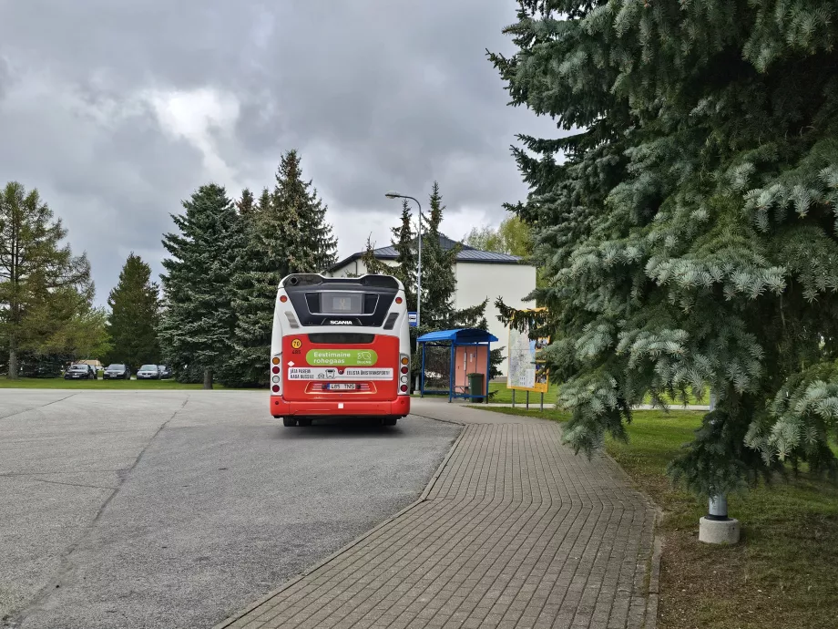 Parada de autobús en el aeropuerto