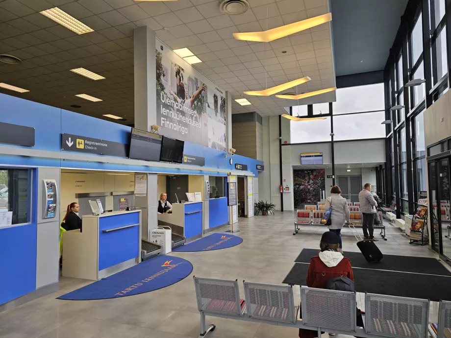 Sala de facturación del aeropuerto de Tartu