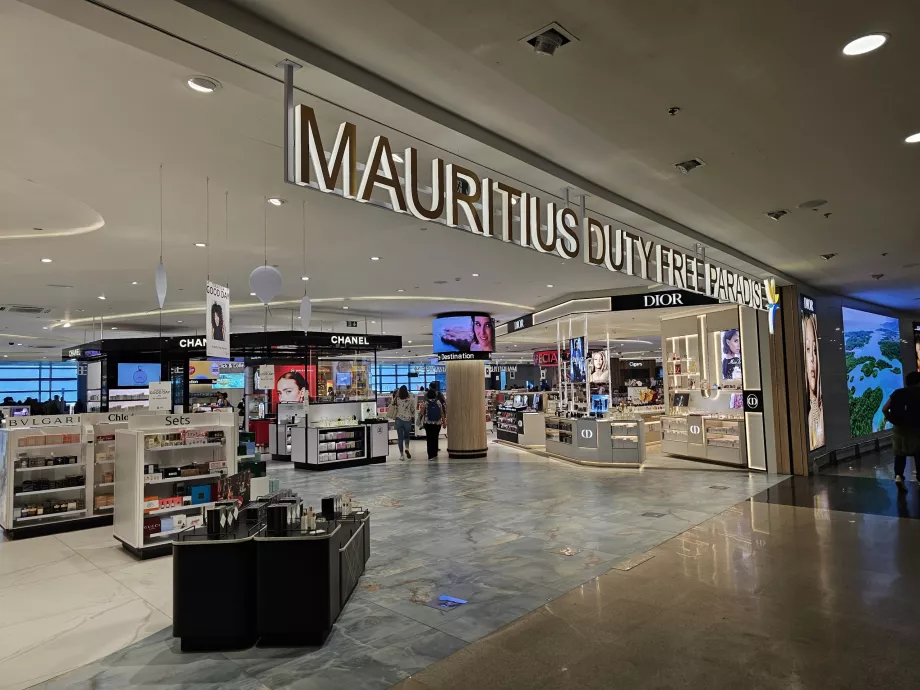Tienda libre de impuestos, aeropuerto de Mauricio