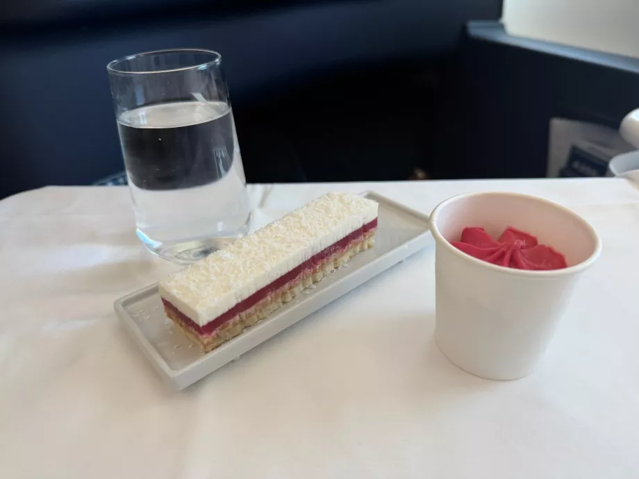 Almuerzo, opción 2: postre de frambuesa y coco