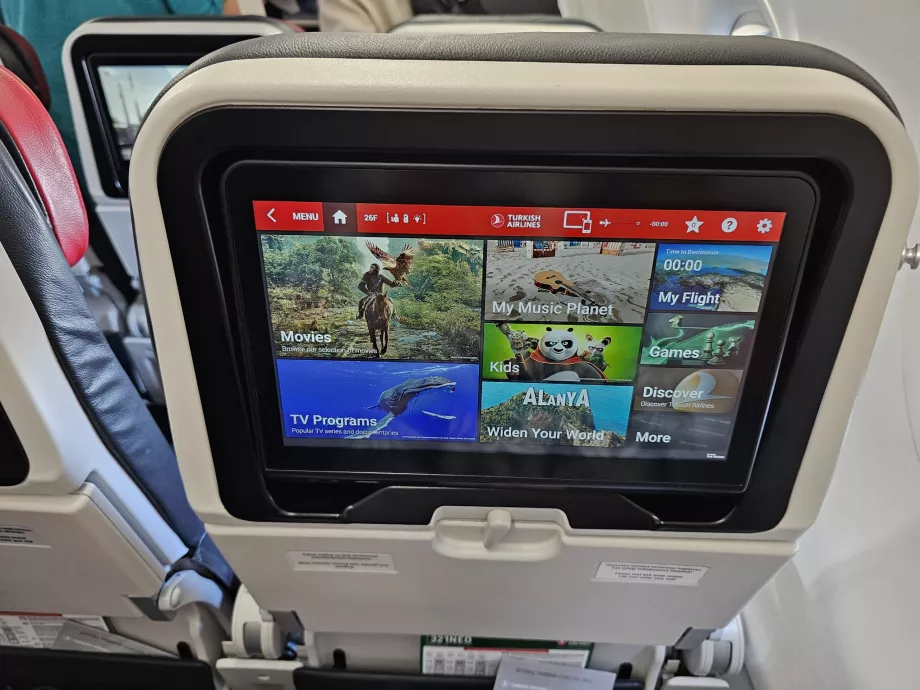 Sistema de entretenimiento, Airbus A321