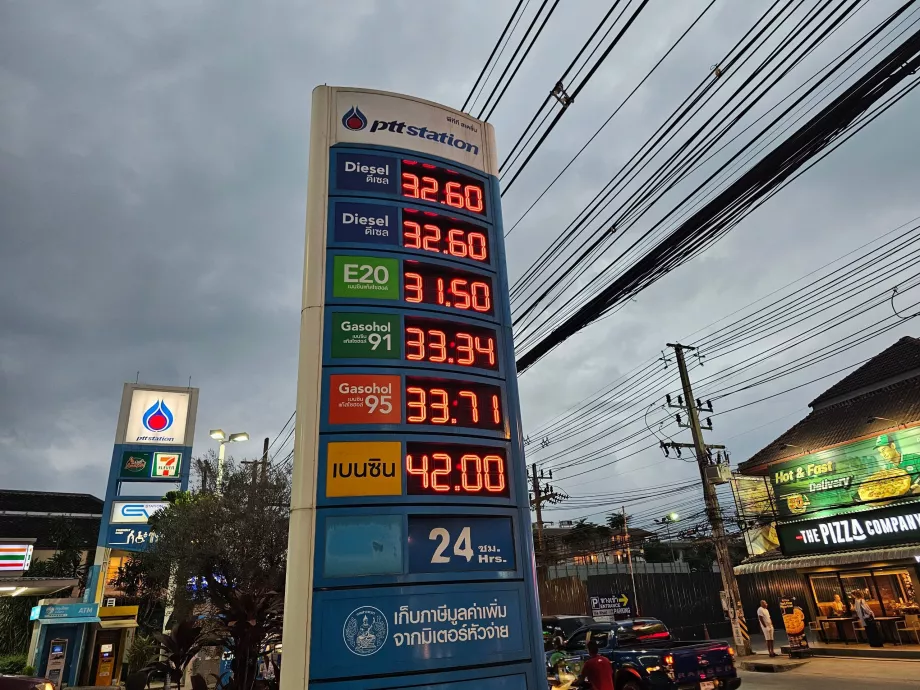 Precios de la gasolina en Koh Samui, 2026