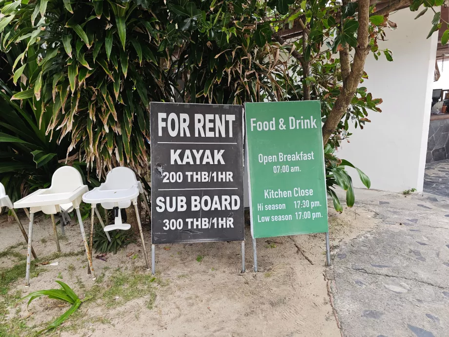 Silver Beach, deportes acuáticos