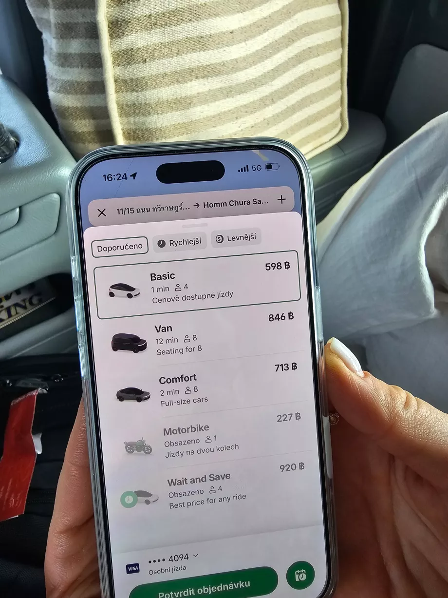 Precios de los pernos desde el muelle hasta Chaweng