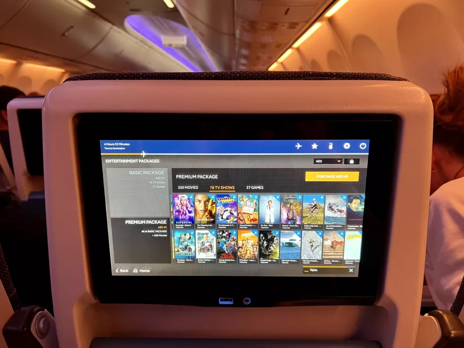 Flydubai y entretenimiento a bordo de pago